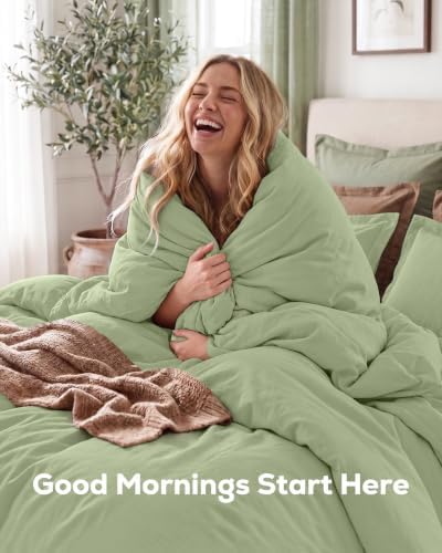 Duvet Cover King, 3 Piece Cotton Like Polyester With Zipper Closure