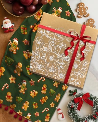 Miss Adola Christmas Kitchen Towels with Tassels - Cotton Christmas