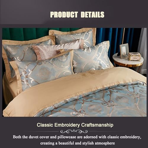 Soft Striped Cotton Bedding Set 4pcs - Sweet Duvet Cover with Zipper