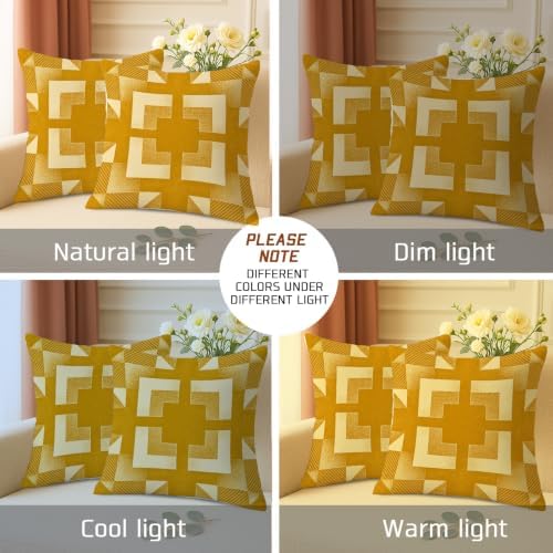 Geometric Throw Pillow Covers Set of 2, Modern Contemporary Stripes