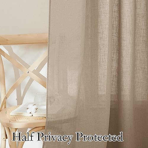 RYB HOME Sheer Curtains 84 inches Length for Living Room Bedroom