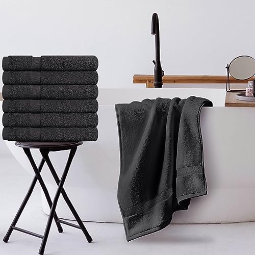 Towel and Linen Mart 100% Cotton Grey 12 Pack Medium Bath Towel Set