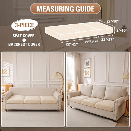 Couch Cushion Covers Sectional Couch Covers Stretch Washable Soft Seat