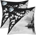 jejeloiu Cherry Blossoms Throw Pillow Covers 22 x 22-Inch Kids