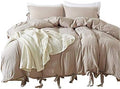 Egyptian Quality Vibrant Stone Washed Microfiber Taupe Duvet Cover