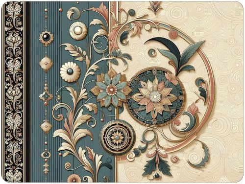 Set of 4 Cork Backed Placemat, Kitchen and Dining Table Decoration
