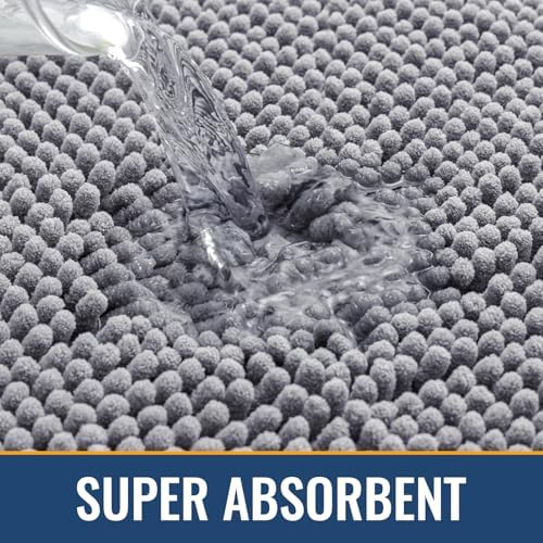 Arotive Bathroom Rugs 59x20, Soft Absorbent Shaggy Chenille Bath Rugs