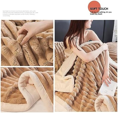 Brown Fleece Throw Blankets, Super Soft Blankets for Women, Cozy