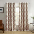 Threadmade Navara Medallion Room Darkening Window Curtain, Cinnamon