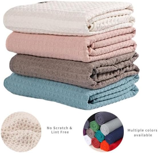 100% Cotton Waffle Dish Towels 4 Pack, Soft Honeycomb Waffle Weave