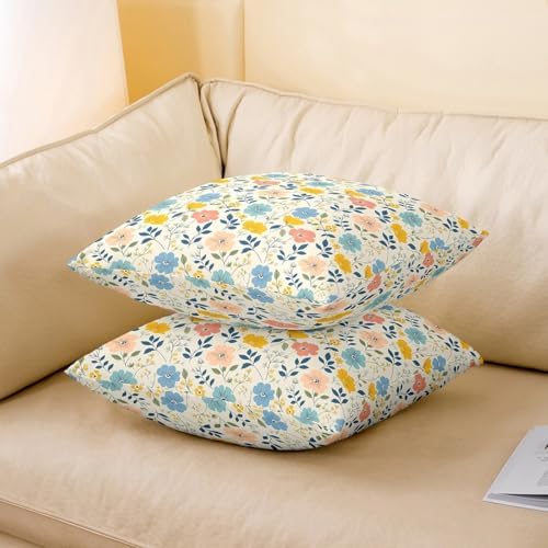 jejeloiu Boho Floral Throw Pillow Covers Set of 2 22 x 22-Inch Kids