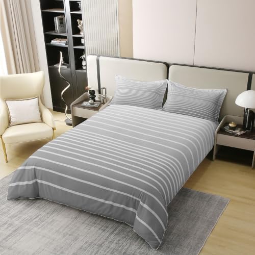 Feelyou Gradient Stripes Duvet Cover 100% Cotton King Size