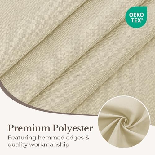 Romanstile Round Tablecloth 70 Inch, Beige