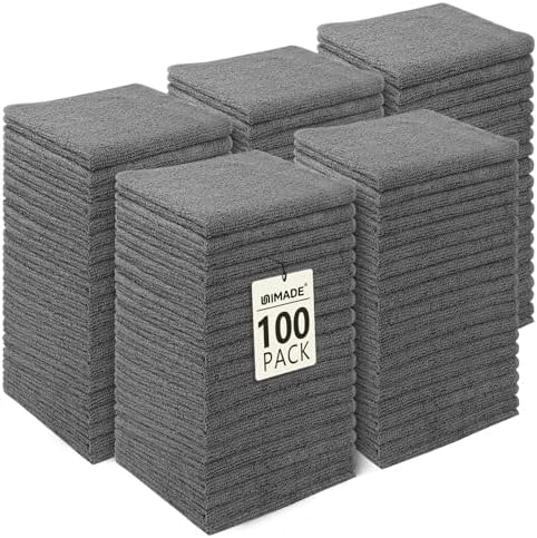 UNIMADE Washcloths Bulk 100 Pack Face Towels, Highly Soft Wash Cloths