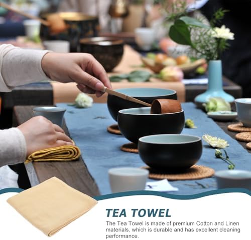 Thickened Cotton Linen Tea Towel, Water Absorbent Dish Cloth for