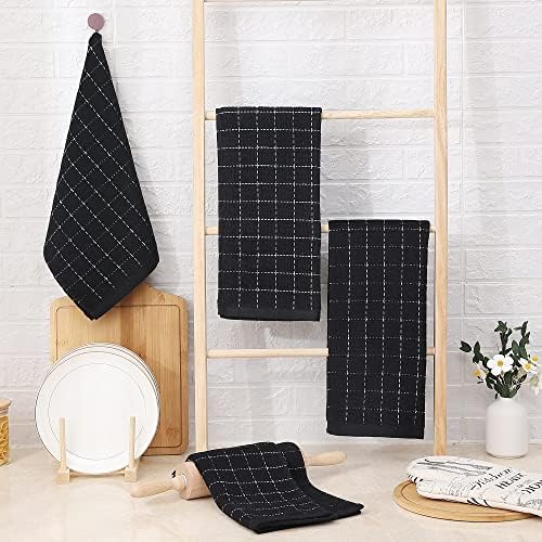 Homaxy Waffle Weave Kitchen Dish Cloths and Terry Kitchen Towels