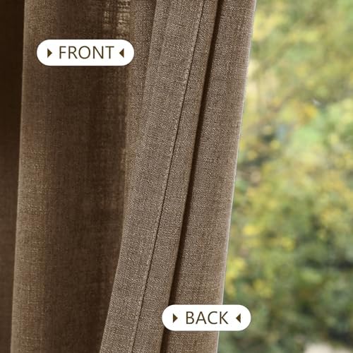 cololeaf Curtains for Bedroom Linen Texture Light Filtering and
