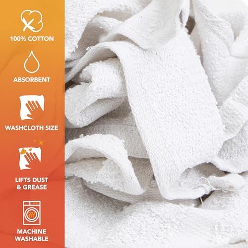 Arkwright W11 Terry Cloth Towels for Cleaning - Soft Cotton Blend