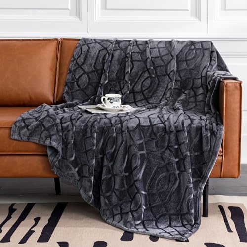 Soft Cozy Fleece Queen Size Blanket, 90x90 Inches – Lightweight Plush