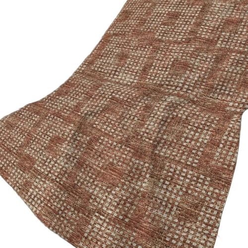 HomeRoots 50" X 70" Brown and Beige Geometric Polyester Woven Plush