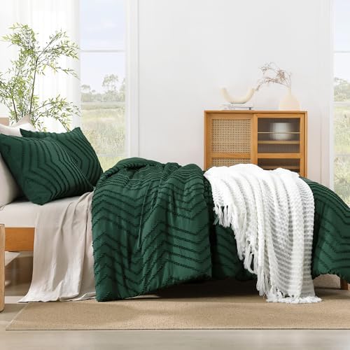 Litanika Super King Plus Comforter Set, 3 Pcs Boho Tufted Bedding Set