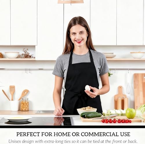 12 Apron Waiter Apron Waist Apron 3 Pocket Black Waiter Apron Half