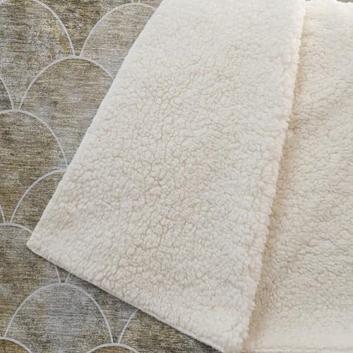 Addison Rugs ASB594 Taupe 50" x 70" Oversized Sherpa Throw Blanket