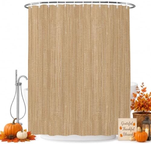Sand Beige Shower Curtain, Stall Bathroom Curtains for Bathtub, Boho