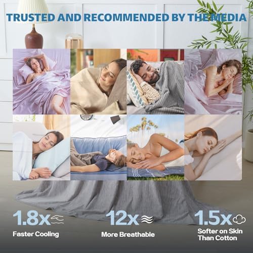 Cooling Blanket Queen Size, 90"x90" Cooling Blankets for Hot Sleepers