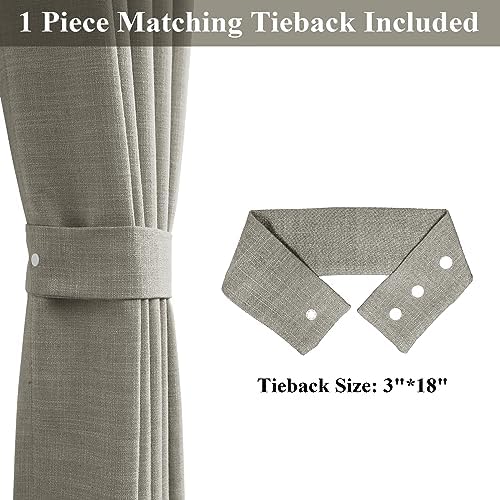 Frelement Light Filtering Privacy Protection Curtains for Living Room