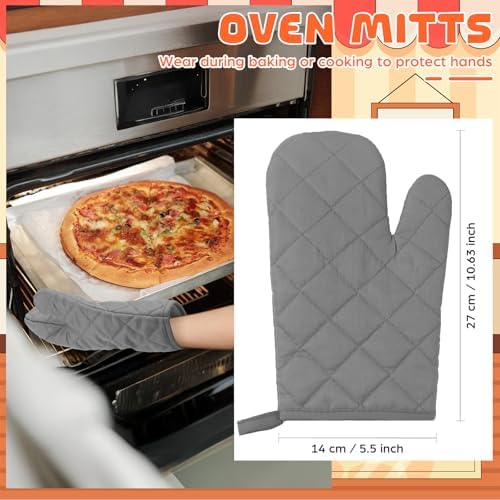 6 Pairs Heat Resistant Oven Mitts Kitchen Oven Gloves 11 Inch Long