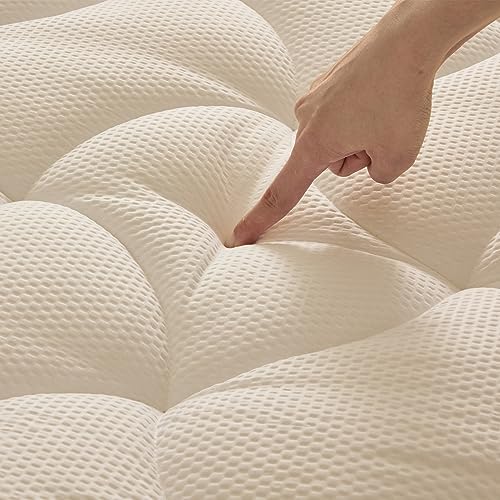 SLEEP ZONE Cooling Queen Mattress Topper, Premium Zoned Cool Mattress