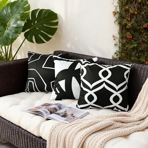 Outdoor Waterproof Throw Pillow Covers 18x18 Inch Set of 2