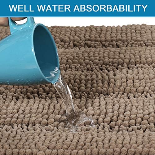 H.VERSAILTEX Bathroom Rugs Sets 2 Piece Non Slip Thick Shaggy Chenille