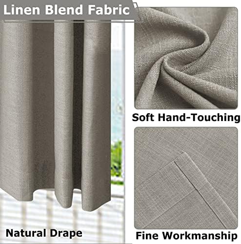 Frelement Light Filtering Privacy Protection Curtains for Living Room