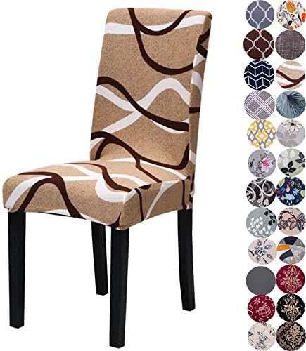 Stretchy Washable Parson Dining Chair Covers/Slipcovers Set of 4