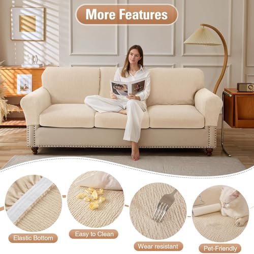 Couch Cushion Covers Sectional Couch Covers Stretch Washable Soft Seat