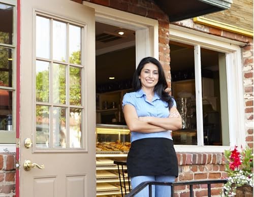 Server Aprons with 3 Pockets, Stain Resistant, Waist Apron, Waitress