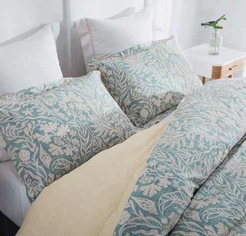 SLEEPBELLA Duvet Cover Full Size, 600 Thread Count Cotton Beige &