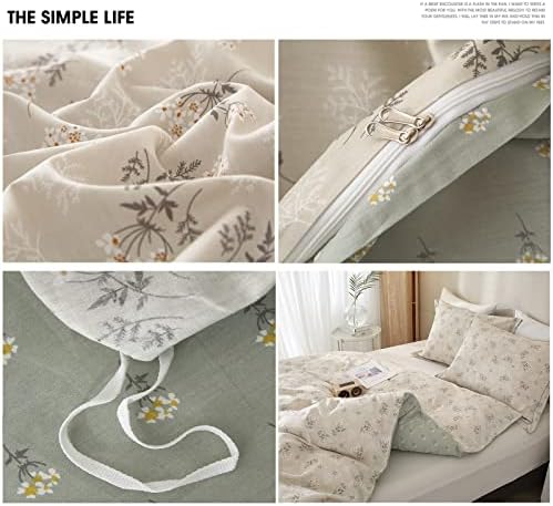 HighBuy Boho Floral Duvet Cover King Bedding Vintage Cotton Aesthetic