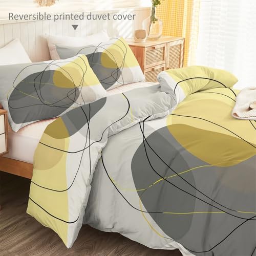 Soft Duvet Cover Queen Size 90" x 90" - Minimalist Abstract Lines