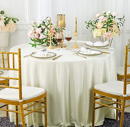 90" Round Scuba (Wrinkle Free) tablecloths Table Cover Linens