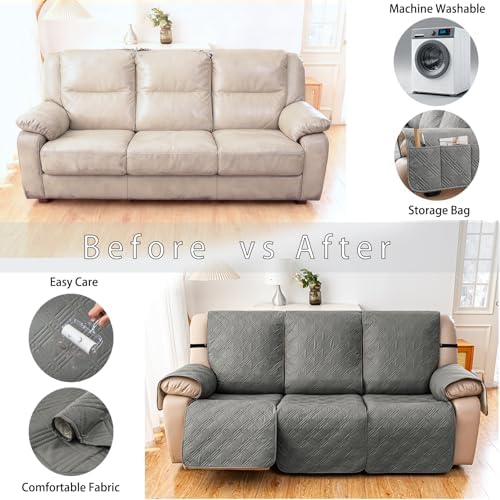 Waterproof 3-Seater Recliner Couch Cover, 76.8"