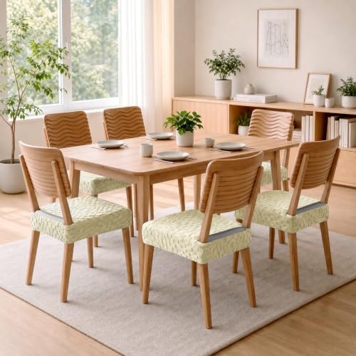 ZNSAYOTX Stretch Dining Chair Seat Covers Set of 4, Washable Fit Seat