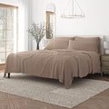 Linen Market 6 Piece Bed Sheet Set, Taupe, Queen