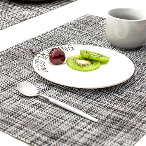Dining Placemats Set of 10 Braided, Kitchen Table Mat Decor Wipeable