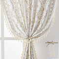 Yinhua Boho Curtains for Living Room 63 Inch Length Vintage Linen