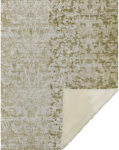 Addison Rugs ASB721 Taupe 50" x 70" Oversized Sherpa Throw Blanket