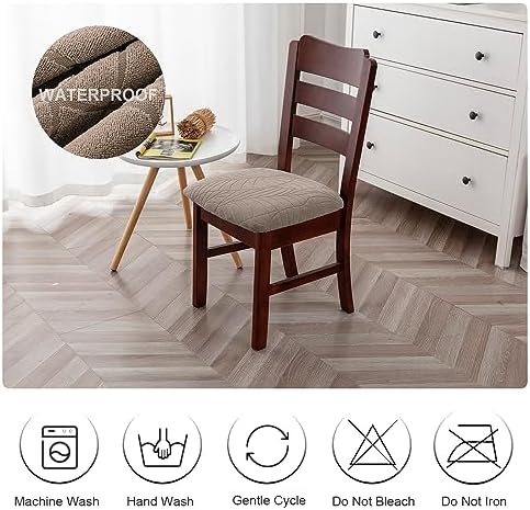 Genina Waterproof Seat Covers for Dining Room Chairs, Stretch Chair