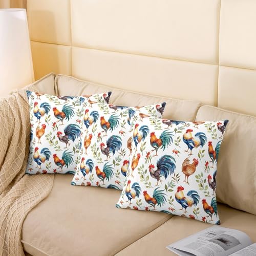 Feelyou Kids Chicken Reversible Throw Pillow Covers 22 x 22-Inch